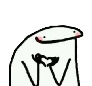 ♥️ cute, heart, love, flork, character, sticker whatsapp sticker