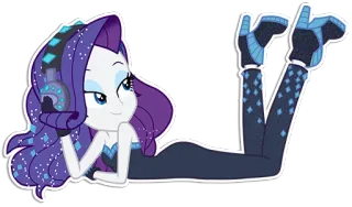 😏 Rarity My Little Pony: Equestria Girls raridade, Equestria Girls, My Little Pony, desenho animado, personagem telegram sticker