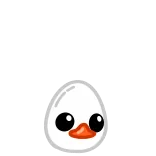 💪 oeuf, dessin animé, mignon, animal, oiseau, blanc, simple, minimaliste telegram sticker