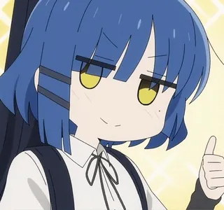 👍 Ryo Yamada Bocchi the Rock! Anime, Personaje, Guitarra, Pulgar arriba whatsapp sticker
