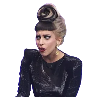 😯 Lady Gaga celebridad, cantante, músico, retrato, persona, mujer, artista telegram sticker
