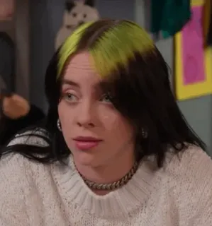 💚 Billie Eilish Billie Eilish, cantante, celebrità, pop star, musica telegram sticker