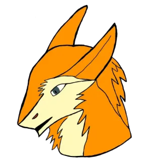🙂 orange, furry, creature, animal, illustration, cartoon whatsapp sticker