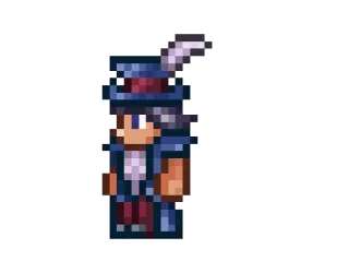 🌎 Pixel art, Personaje, Sombrero de copa, Fantasía, Videojuego telegram sticker