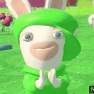 🤗 Rabbid rabbids, dibujos animados, divertido, conejo, animal whatsapp sticker