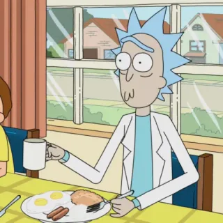 🛸 Rick Sanchez Rick and Morty Cartoon, Animation, Wissenschaft, Wissenschaftler, Frühstück, Erwachsenenanimation telegram sticker