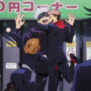 🗞 Gojo Jujutsu Kaisen Anime, Jujutsu Kaisen, Gojo, Yuji Itadori, Nobara Kugisaki telegram sticker