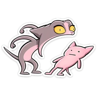 😱 แมว, สัตว์, ตลก, การ์ตูน, สติกเกอร์, มีม telegram sticker