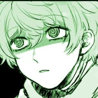 🌟 Anime, Manga, Nhân vật, Chân dung, Màu xanh lá cây whatsapp sticker