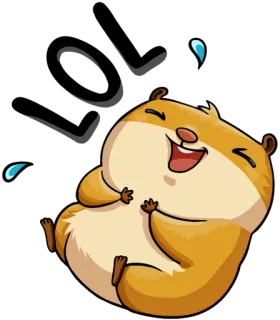 😄 仓鼠, 笑, 可爱, 表情符号, 快乐, 动物 whatsapp sticker