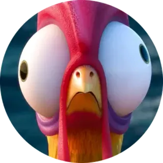 😳 Tier, Huhn, Augen, Lustig, Vogel whatsapp sticker