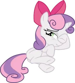 😴 Sweetie Belle My Little Pony pony, cartoon, animal, cute, sweetie belle telegram sticker