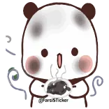 🤪 @PersisTicker fofo, panda, adesivo, kawaii, café telegram sticker