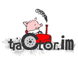 🚶 tractor.im traktor, schwein, landwirtschaft, tier, süß, rot, transport telegram sticker