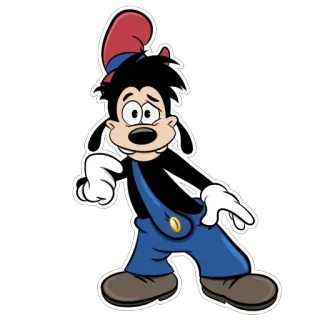 😒 Max Goof мультфильм, глупый, Дисней, персонаж telegram sticker