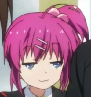 😏 anime, cewek, sombong, rambut pink telegram sticker
