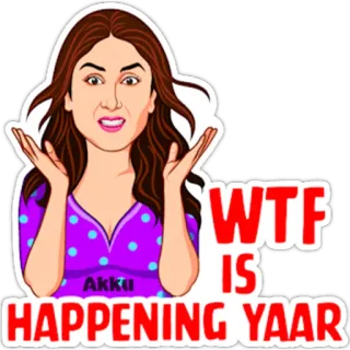 🤬 WTF IS HAPPENING YAAR sticker, wtf, yaar, divertido, expresión, jerga india telegram sticker