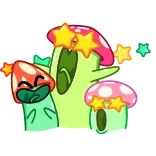 🤩 Dessin animé, Fantaisie, Sticker, Personnage, Étoiles, Joyeux whatsapp sticker
