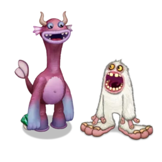 🤥 สัตว์ประหลาด, การ์ตูน, เกม, สิ่งมีชีวิต, mammott, toe jammer telegram sticker
