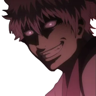 😊 Gintoki Sakata Gintama Аниме, Манга, Улыбка, Жуткий, Джин whatsapp sticker