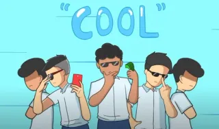 🎭 COOL cool, lunettes de soleil, gang, animé, doigt d'honneur whatsapp sticker