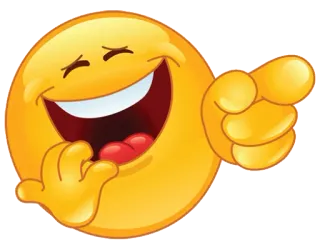 👈 emoji, laughing, pointing, humor, funny, joy whatsapp sticker