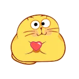 ❤️ cat, heart, cute, animal, cartoon, love telegram sticker