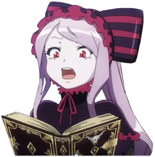 ❔ Shalltear Bloodfallen Overlord anime, manga, Shalltear Bloodfallen, Overlord, vampire, isekai, book telegram sticker