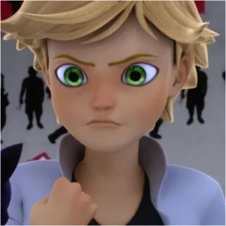 😐 Adrien Agreste Miraculous: Tales of Ladybug & Cat Noir 动漫, 卡通, 角色, 生气, 瓢虫少女, 阿德里安, 阿格雷斯特 whatsapp sticker