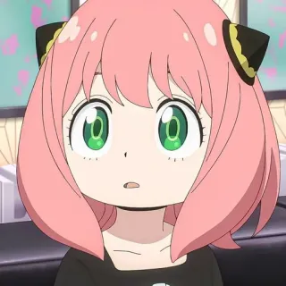 😯 Anya Forger Spy x Family Anime, Roze haar, Cute, Cartoon, Spy x Family, Anya, Anya Forger telegram sticker