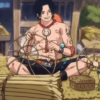 ⛓️ Ace One Piece 원피스, 에이스, 애니메이션, 만화, 해적, 불, 애니, 캐릭터 telegram sticker