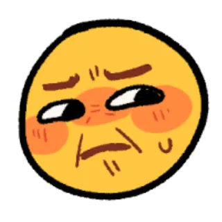😳 emoji, expressão, rosto, confuso telegram sticker