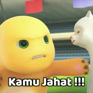 😡 Kamu Jahat !!! desenho animado, animado, indonésio, bravo, triste telegram sticker