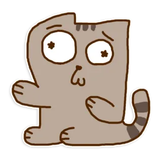 🤓 кот, мультфильм, животное, милый, смешной, стикер telegram sticker