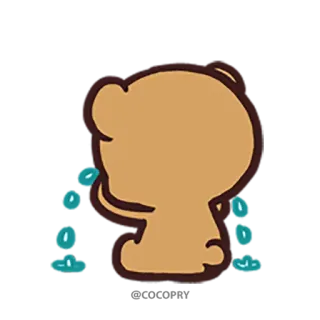 😭 dessin animé, personnage, ours, kawaii, mignon whatsapp sticker