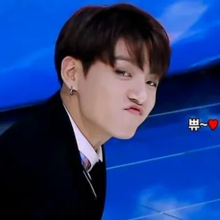 🌸 뿌~❤️ kpop, idol, carino, broncio, coreano, faccia telegram sticker