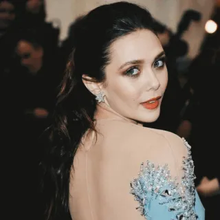 ☁️ Elizabeth Olsen actress, celebrity, woman, portrait, beauty telegram sticker
