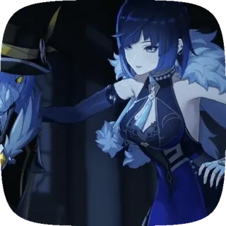 ❌ Yelan Genshin Impact Anime, Gra wideo, Genshin Impact, Postać, Yelan telegram sticker