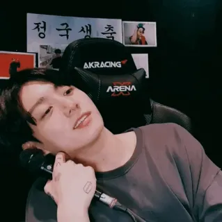 ✨ Jungkook 정국생축 Jungkook, BTS, K-pop, Piosenkarz, Koreański, AKRacing, Arena telegram sticker