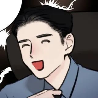 🧋 man, smile, happy, portrait, cartoon, animation telegram sticker