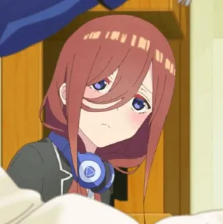 🐾 Miku Nakano The Quintessential Quintuplets Anime, Cartone animato, Personaggio, Ragazza, Cuffie, Miku Nakano, The Quintessential Quintuplets telegram sticker
