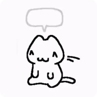 💬 cat, cute, animal, sticker, cartoon, drawing telegram sticker