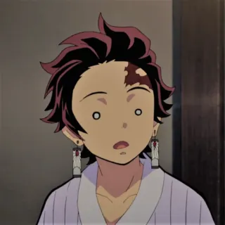 🥔 Tanjiro Kamado Demon Slayer Tanjiro, Demon Slayer, Anime, Manga, Schockiert, Cartoon whatsapp sticker