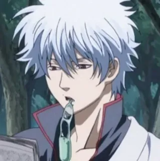 ✨ Sakata Gintoki Gintama Аниме, Гинтама, Саката Гинтоки, Манга, Персонаж whatsapp sticker