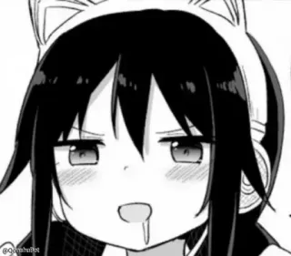 🤤 anime, girl, manga, cute, drool telegram sticker