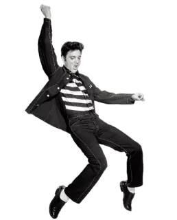 🕺 Elvis Presley elvis, elvis presley, âm nhạc, ca sĩ, nhảy, rock and roll telegram sticker