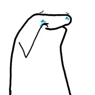 🥹 stick figure, sad, crying, emotional, cartoon, minimalist, simple whatsapp sticker