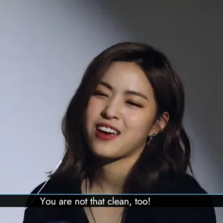 ⛲️ You are not that clean, too! persona, mujer, retrato whatsapp sticker