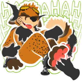 🤣 HAHAH Hund, Cartoon, lachen, lustig, kitzeln, Tier telegram sticker