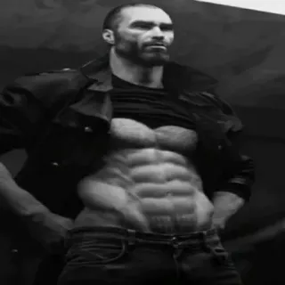 💪 mann, bauchmuskeln, muskeln, fitness, bodybuilder, chad whatsapp sticker